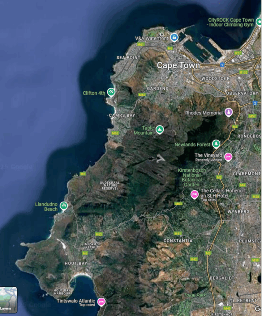 Table Mountain Aerial | Vineyard Hotel