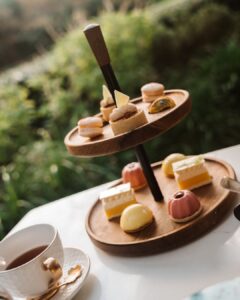 Rain softens blossoms return and the garden calls A rainy September afternoon is the perfect excuse for Afternoon Tea at The Vineyard sweet and savoury delights to linger over Will you be joining us ✨ FridaysSundays | Booking essential | Vineyard Hotel