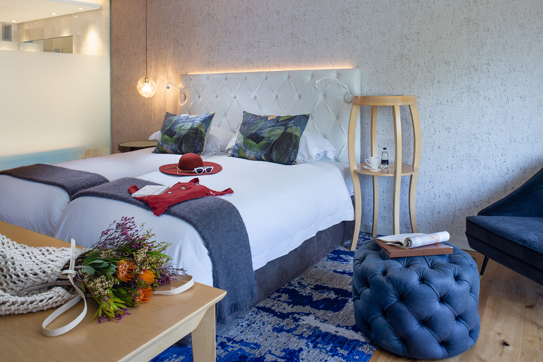 image of a bedroom at the Vineyard hotel
